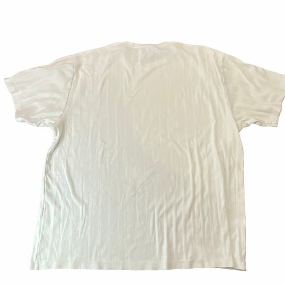 Bass White Ribbed Men's Dress Shirt Tee Size XXL - Picture 2 of 11